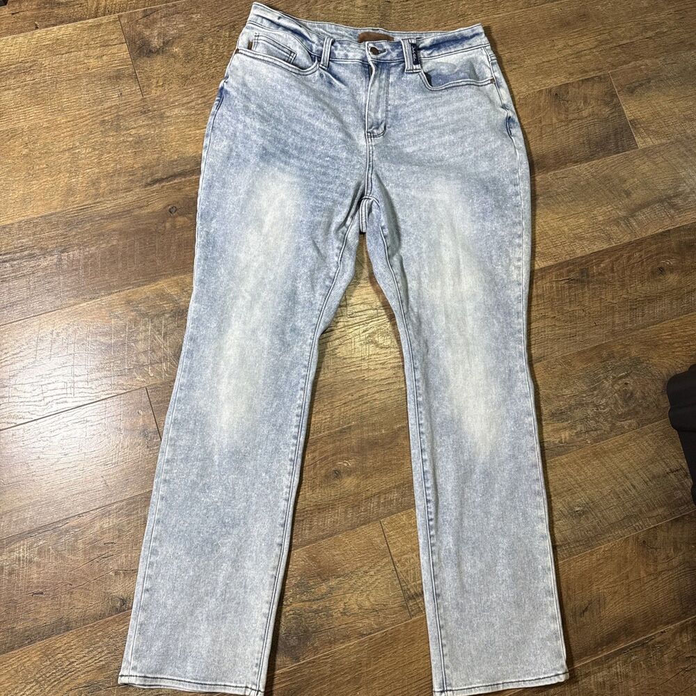 Judy Blue Acid Wash Straight Leg Jeans Retro Streetwear Women’s Plus 16W Denim